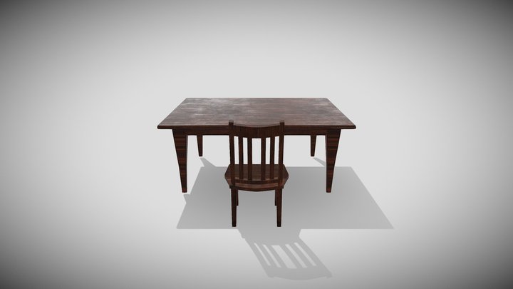 Table & Chair 3D Model