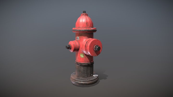 Hydrant low poly 2K challenge 3D Model