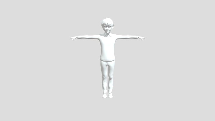 Toon Kid 3D Model
