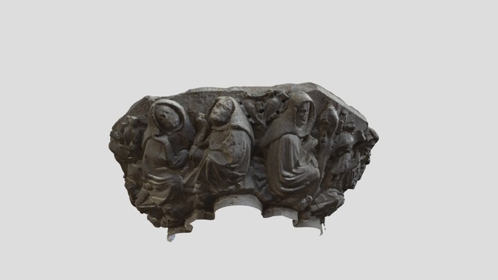 Gothic capital, Dorchester Abbey 3D Model
