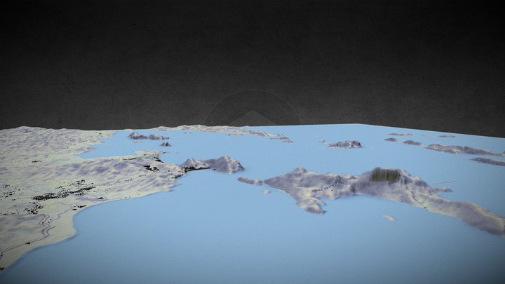 elNido terrain map 3D Model