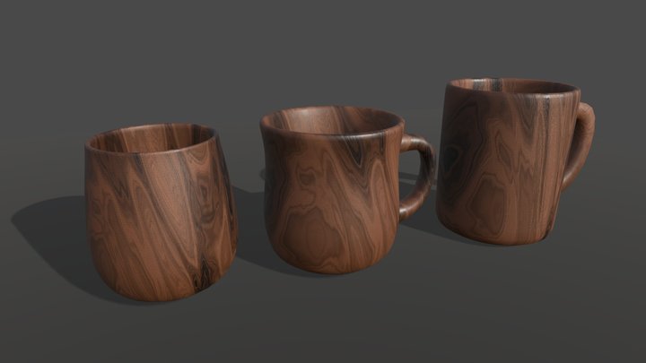 Wooden Cup 3D Model
