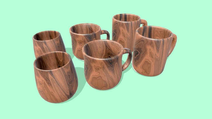 Wooden Cup 3D Model