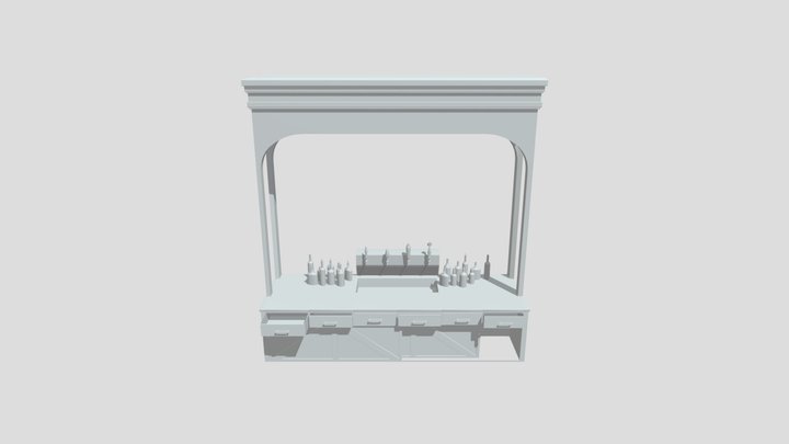 BAR Cabinet 2 GEO 3D Model