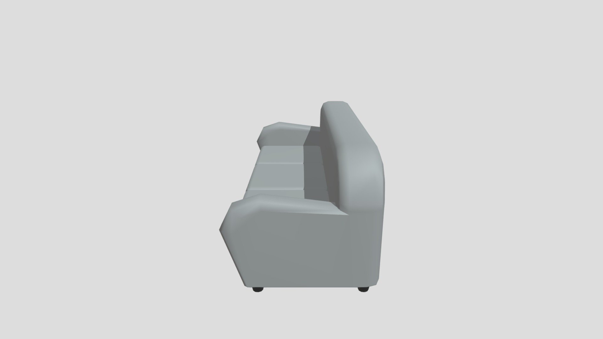 Low-Poly Stylized Couch