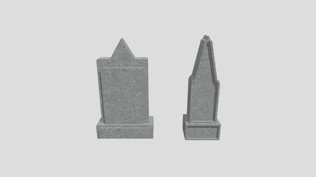 Tombstone 04 Low Poly