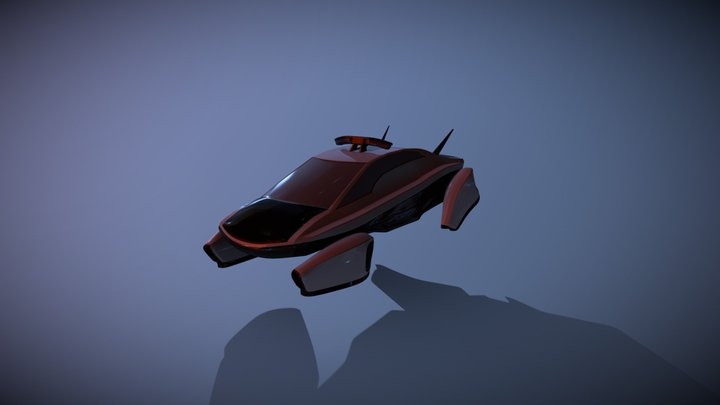 Sci Fi Police Car 3D Model