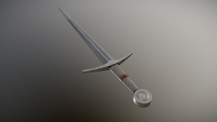 Knight Sword One Handed - Low Poly 3D Model