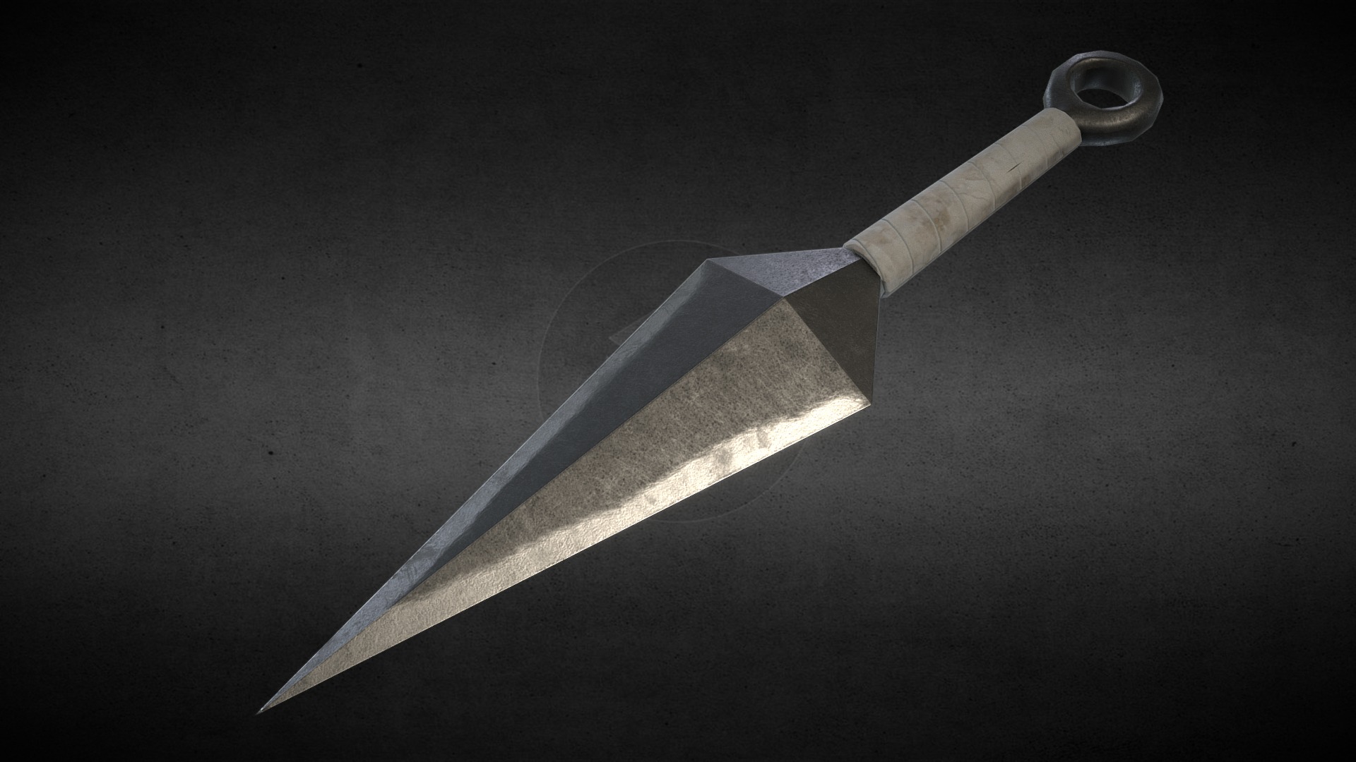 3D model Ninja’s Kunai - This is a 3D model of the Ninja's Kunai. The 3D model is about a knife with a handle.