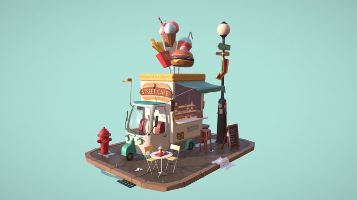 Foodtruck 3D Model