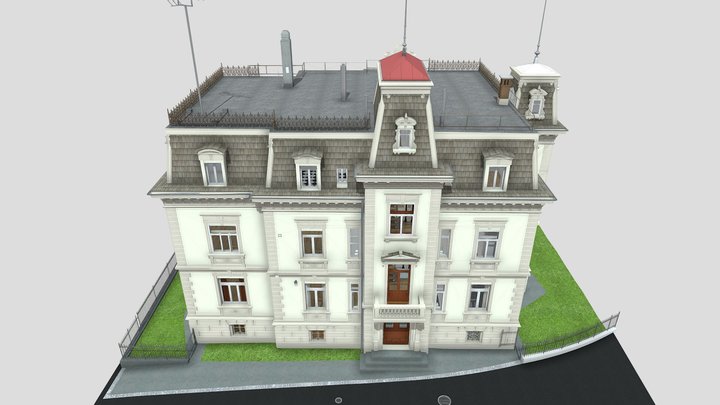 St. Gallen SG, Villa Wiesental 3D Model