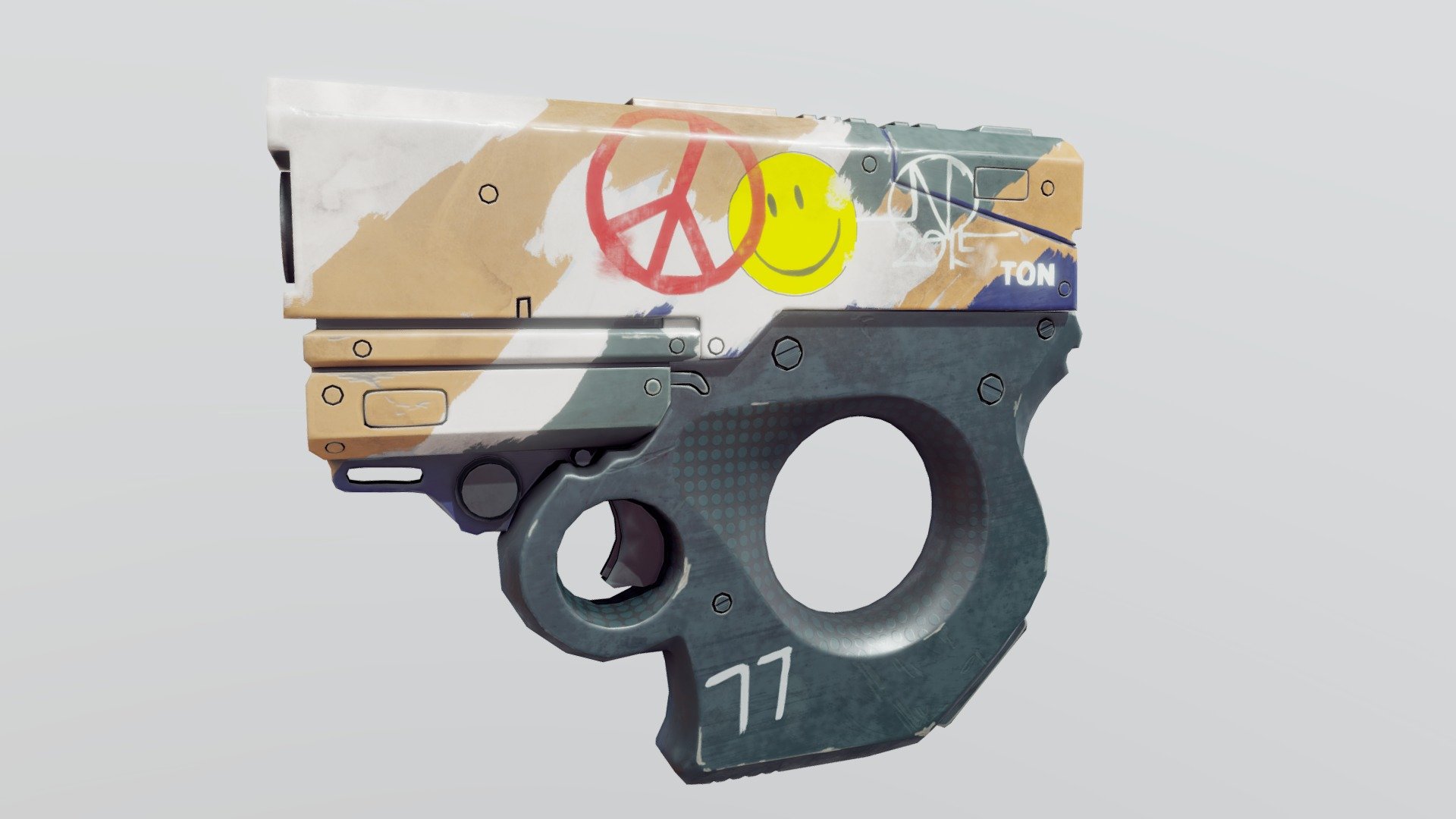 Si-Fi Pistol - 3D model by Voronin_37 [1a17757] - Sketchfab