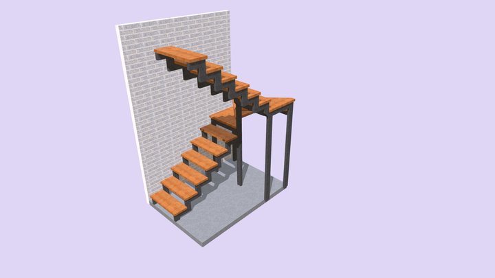 Лестница П-Образная, Мичугина 3D Model
