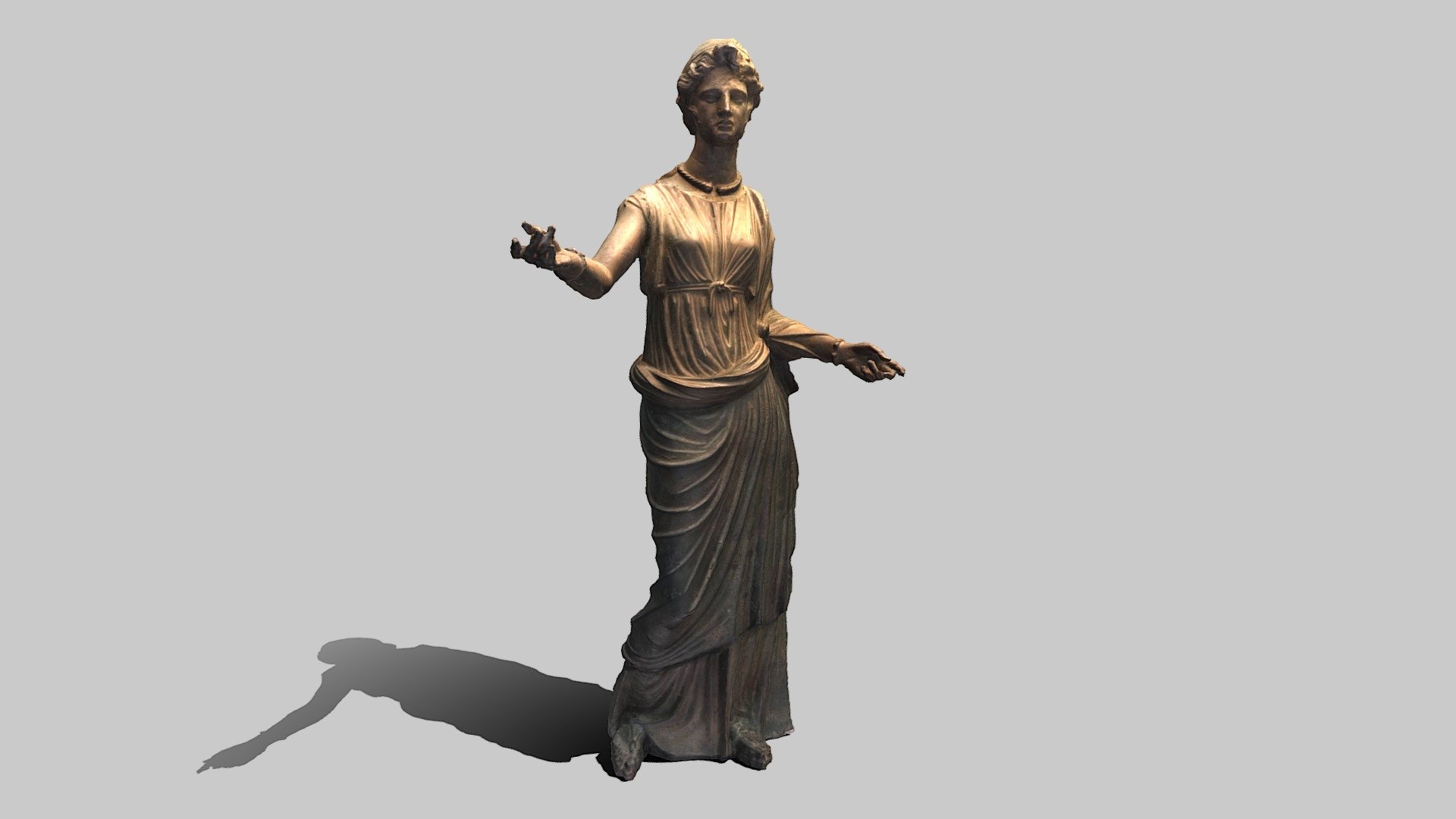 Bronze Votive Statue Of Young Woman - Download Free 3D model by ...