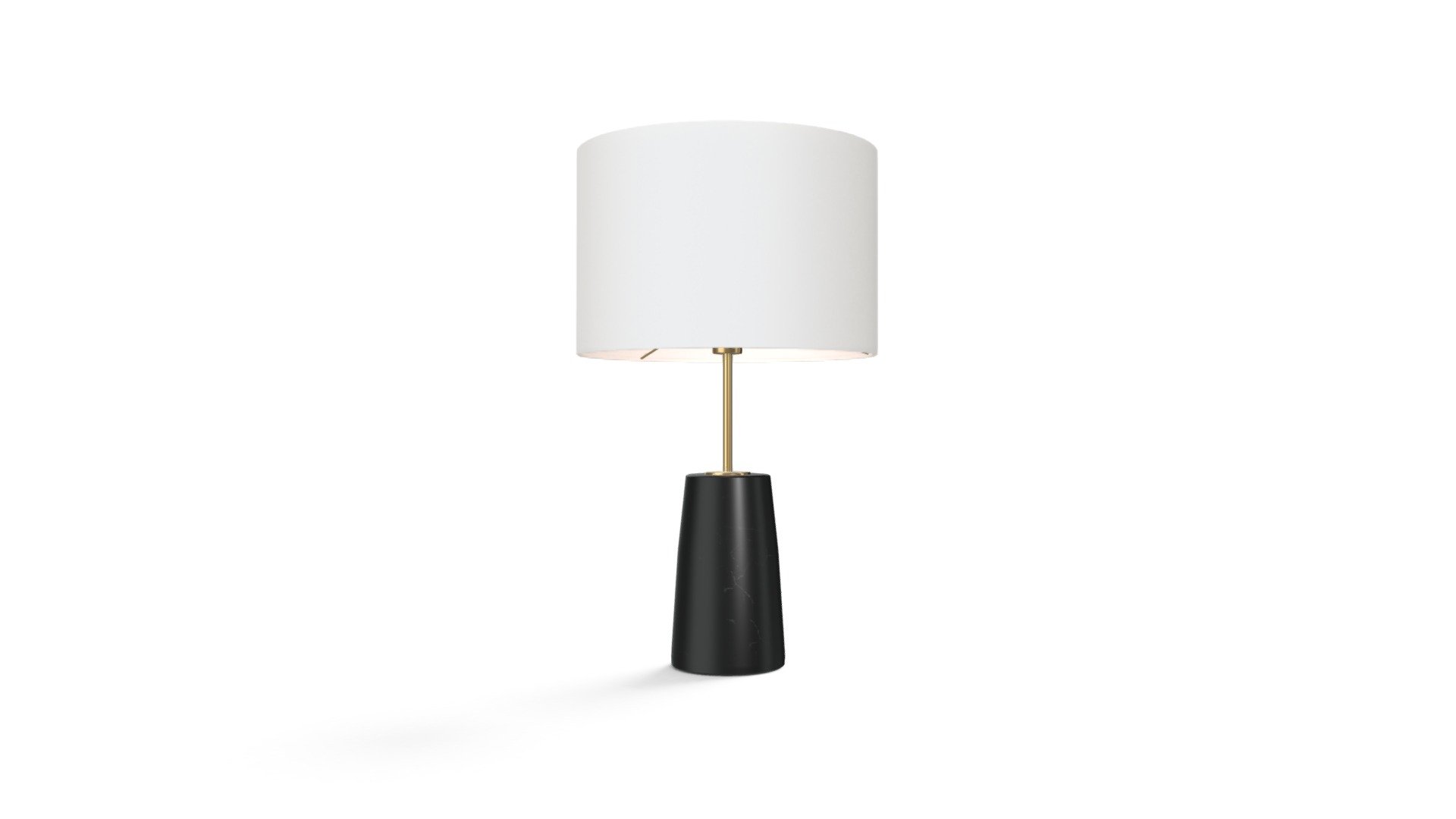 Rita Table Lamp, Brass and Marble