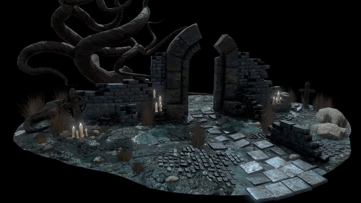 Dark Scene - Diorama 3D Model