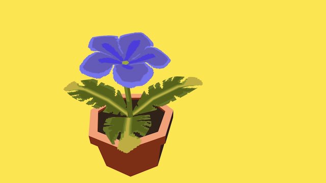 Blue Flower 3D Model