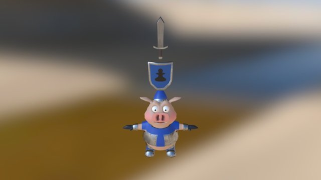 Pawn With Textures 3D Model