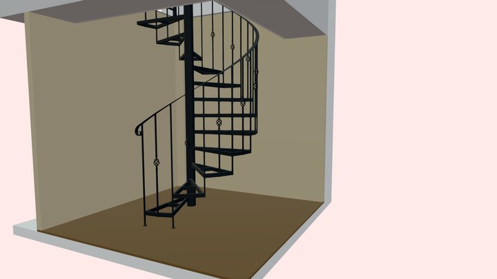 Винтовая Лестница 3D Model