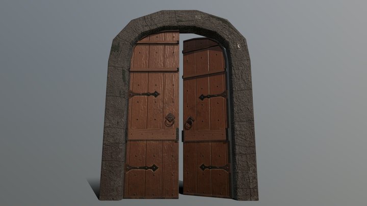 Medieval Door 3D Model