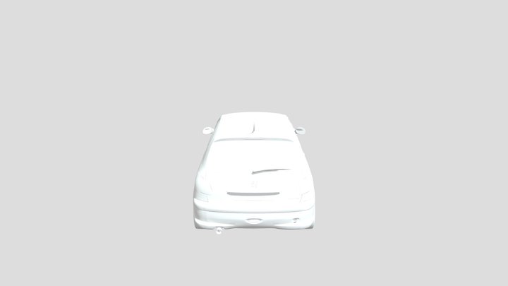 Peugeot 206 GTI New Version PSA Design 3D Model
