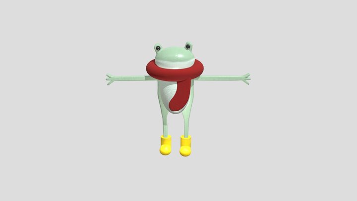 Fall frog textured | Compolsory 2 3D Model