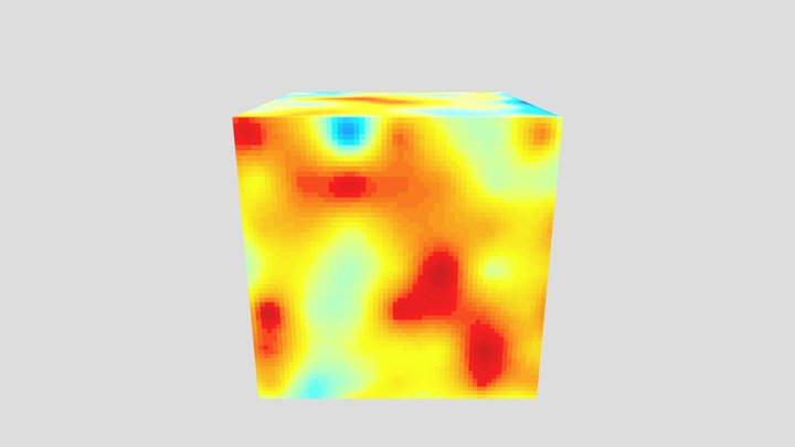 Aluminum-oxide composition of a small rock cube 3D Model