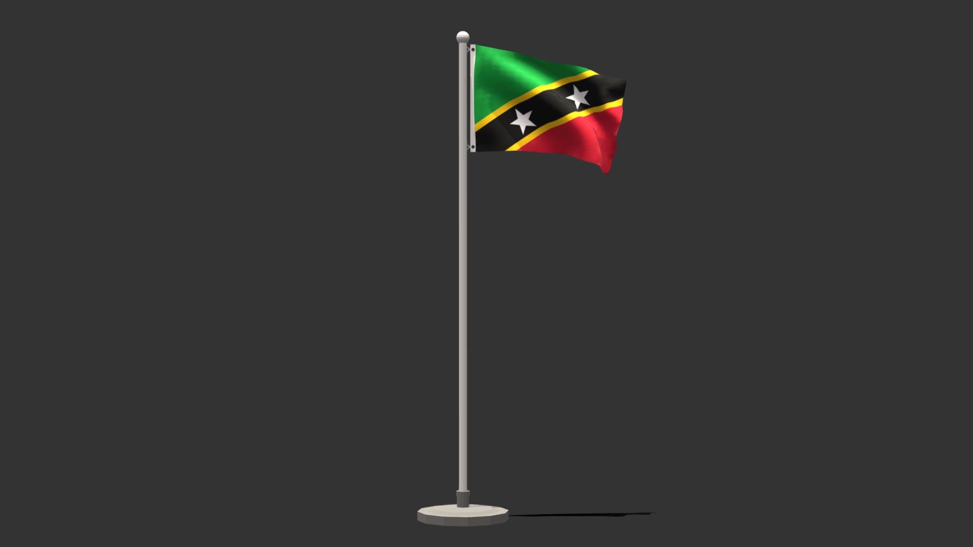 Seamless Animated Saint Kitts and Nevis Flag - Buy Royalty Free 3D