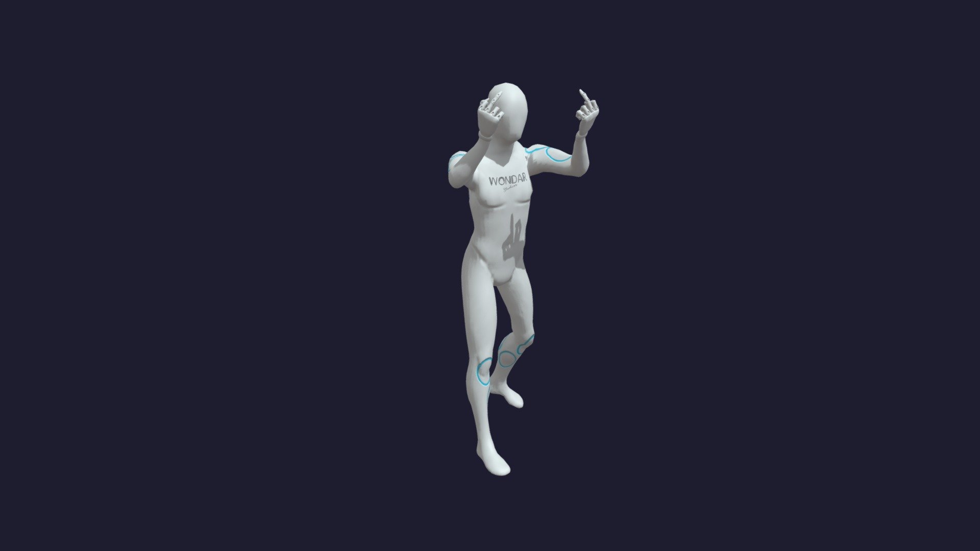 Double middle finger gesture — Sketchfab embed 3D viewer