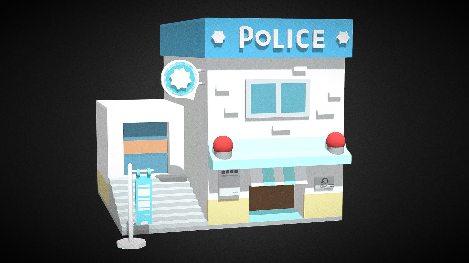 Blue Cartoon House
