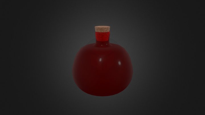 Cork-A-Pot - Classic Low Poly MMO Health Potion 3D Model