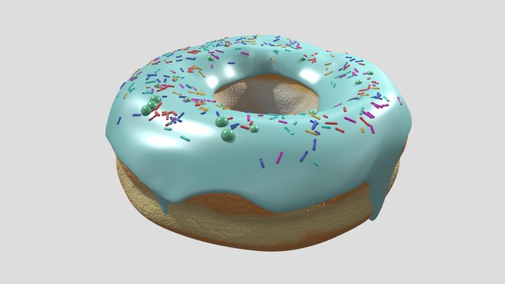 mint donut 3D Model