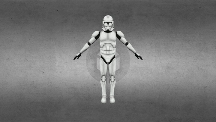 Clone Trooper phase 2 model 3D Model