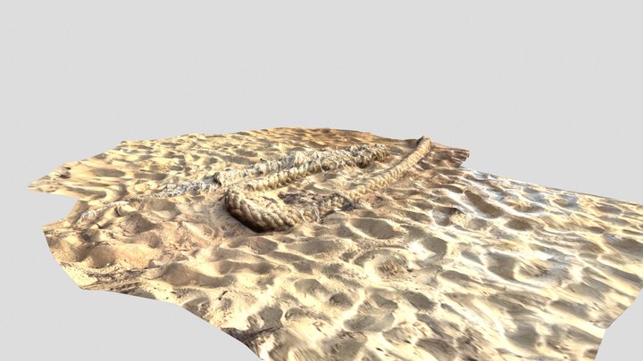 Rope on the beach 3D Model