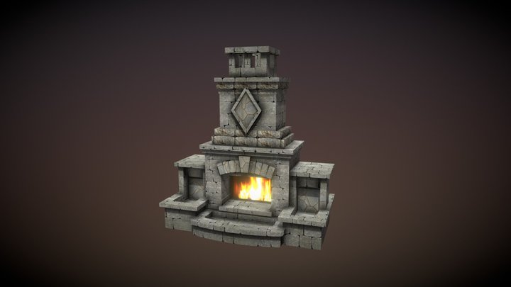 камин 3D Model