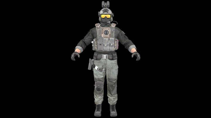 MWII(2022) - Shadow Company - Kortac: Militant 3D Model