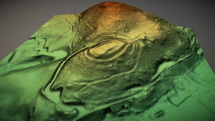 Pontesford Hill Camp, Shropshire (UK) – Free 3D Model STL