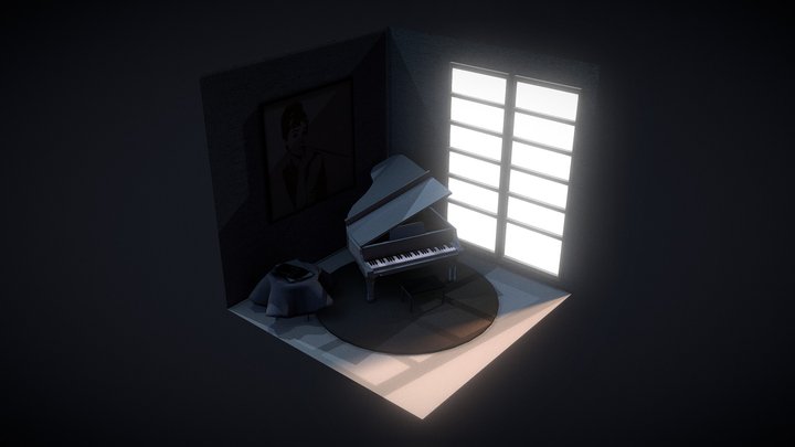 Piano Room 3D Model