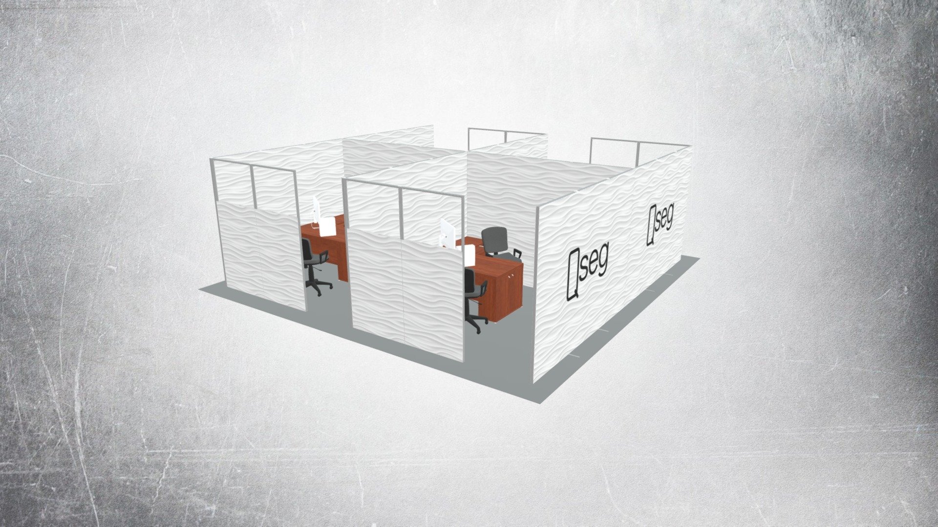 QSEG Office Partition - Quad - Print+TPU