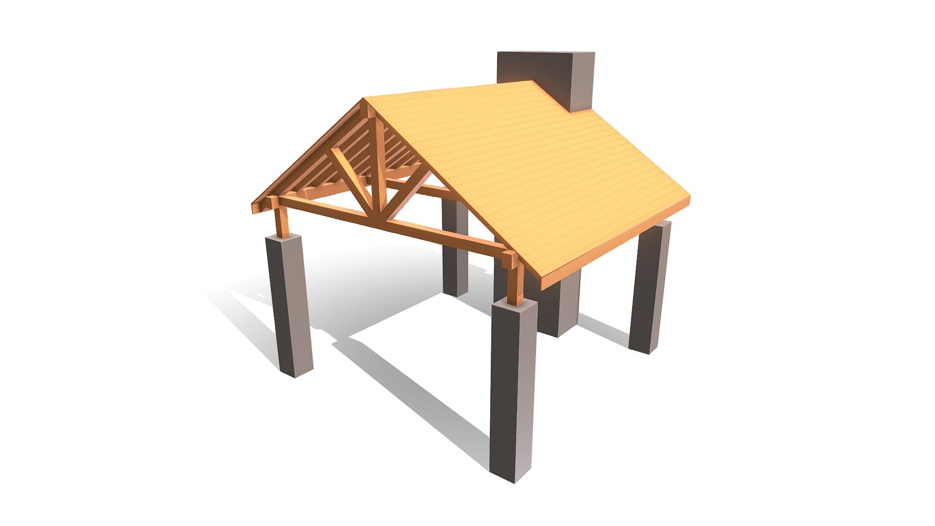 Custom Project Pavilion 16 ft L x 16 ft W - 3D model by FR- Conceptual ...