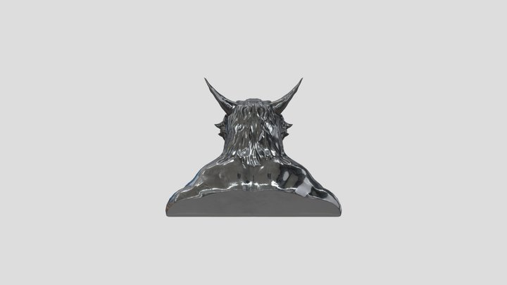 Metal Werewolf Head 3D Model