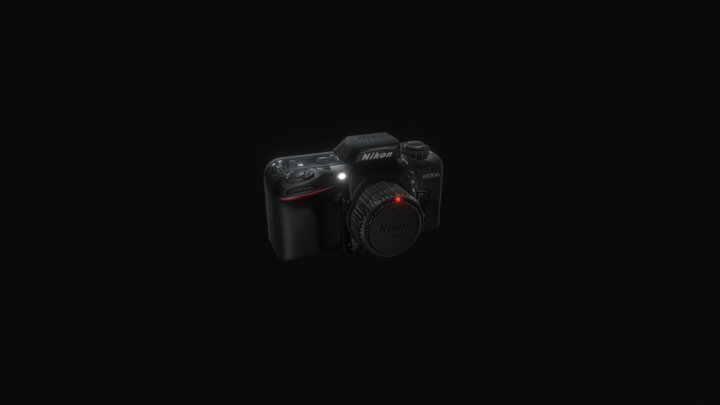 DSLR Camera Low Poly 3D Model