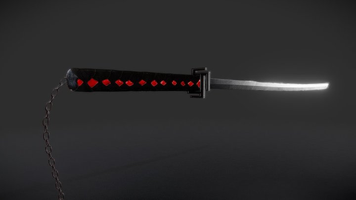 Ichigo  Tensa Bankai Sword 3D Model