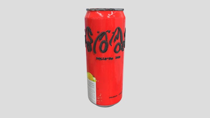 Coca-Cola Can on Desk 3D Model