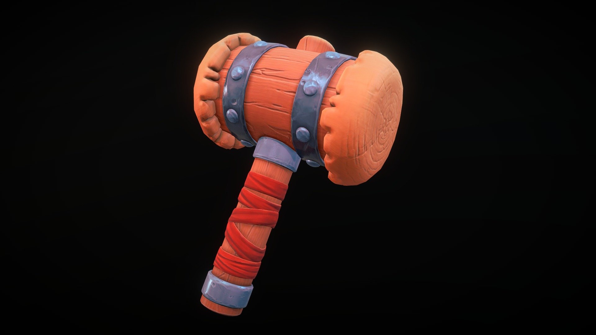 Wooden Hammer - Game Ready