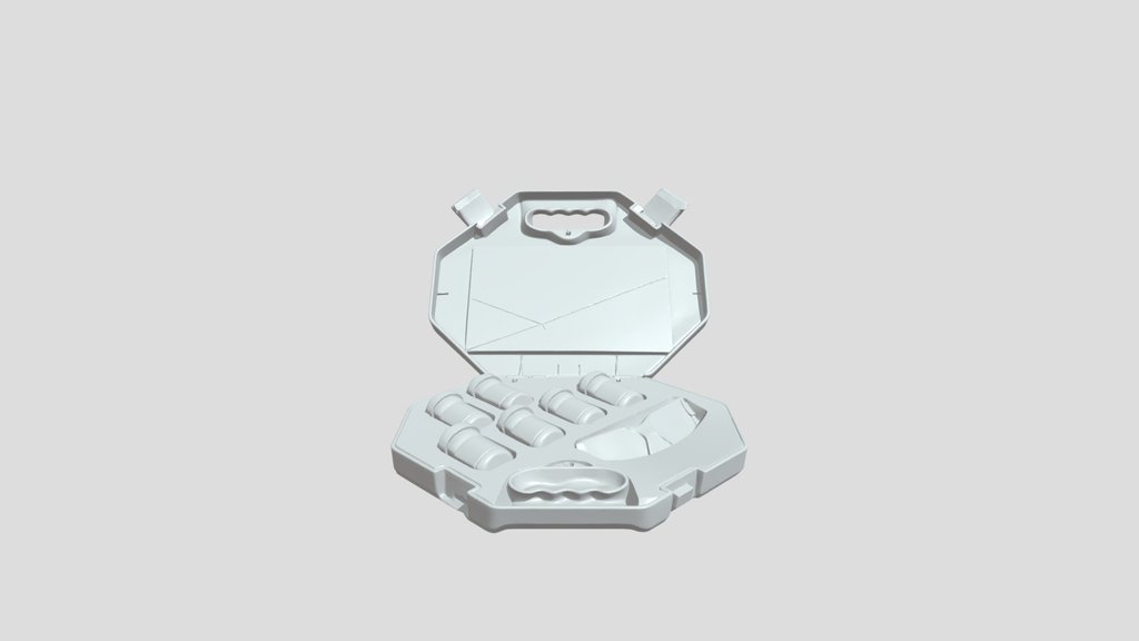 Open case with explosive samples and safety gea