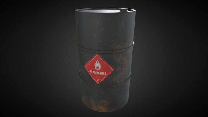 Flammable Material Barrel | Barril de Inflamável 3D Model