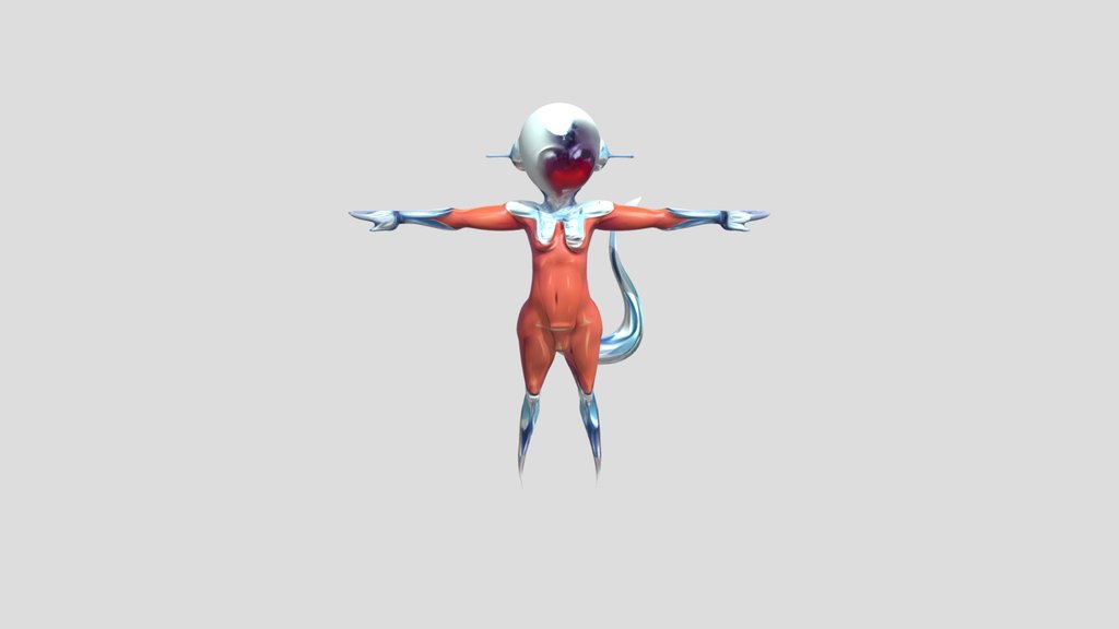 Sci-fi suited humanoid character