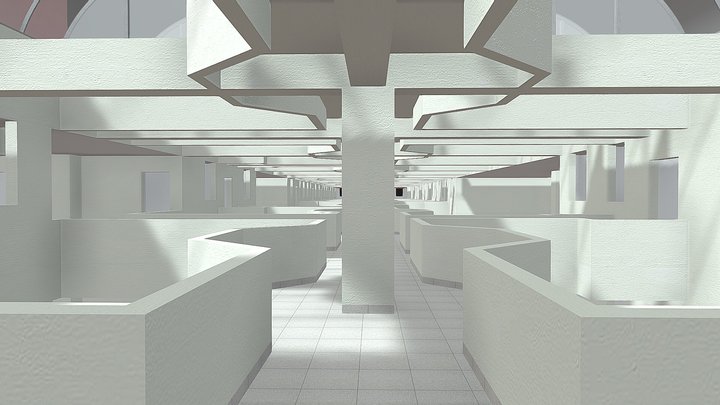 Old korean apartment in Donghae 3D Model