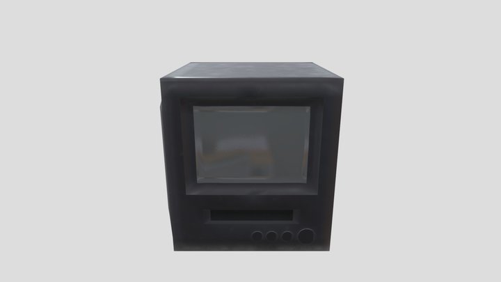 Old Style CRT TV 3D Model